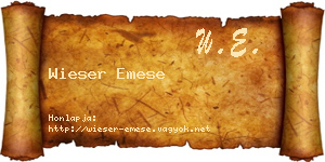 Wieser Emese névjegykártya